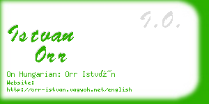 istvan orr business card